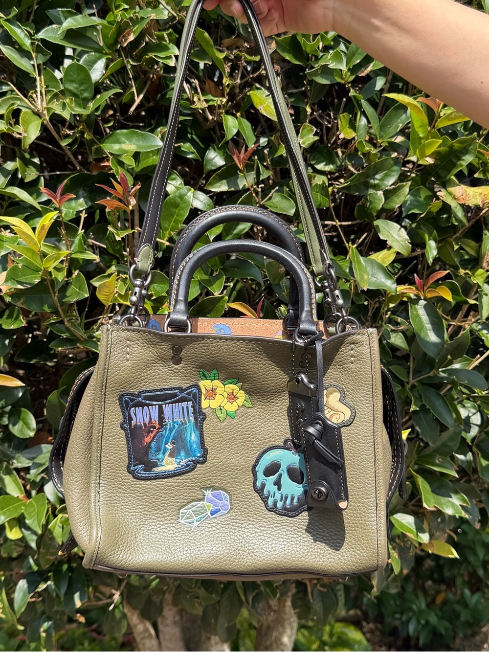 EUC Disney X Coach Rogue 25 With Patches 32780